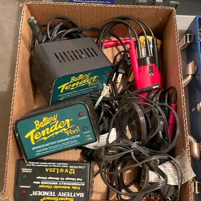 Lot of 3 Voltage Testers & Battery Chargers