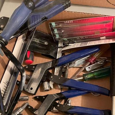 Box of misc. hand tools 10 plus - Kobalt & others