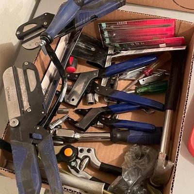 Box of misc. hand tools 10 plus - Kobalt & others