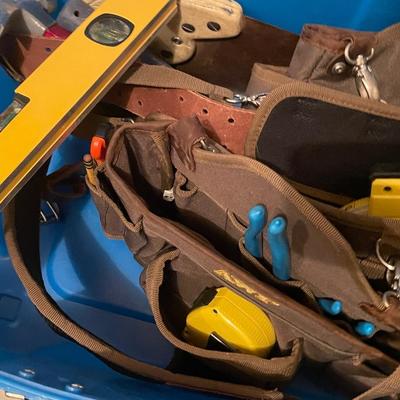 Blue Tub w/lots of New tools - workbelt
