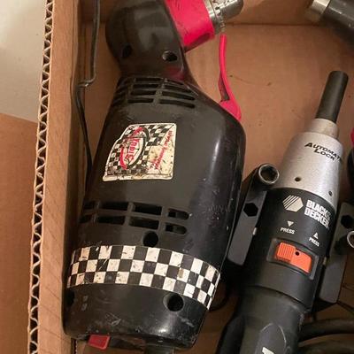 2 Corded Sioux Electric Drills + 1 Black & Decker Powerdriver screwdriver