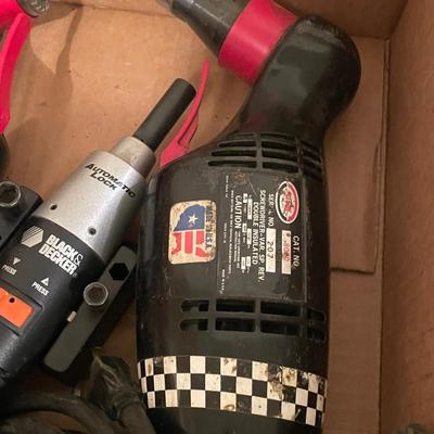 2 Corded Sioux Electric Drills + 1 Black & Decker Powerdriver screwdriver