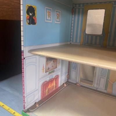 Vintage 1960s Marx Tin Doll House