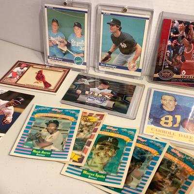 Estate Sports Trading Cards Lot Jordan Mattingly Brett Aaron Some Signed