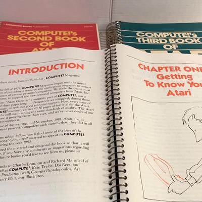 Vintage Computing Book Lot - Compute!’s First Second & Third Book of Atari