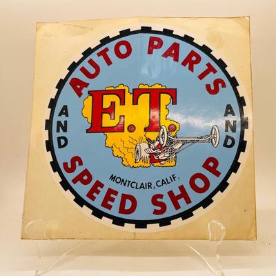Vintage Automotive Equipment Sticker - ET Auto Parts and Speed Shop