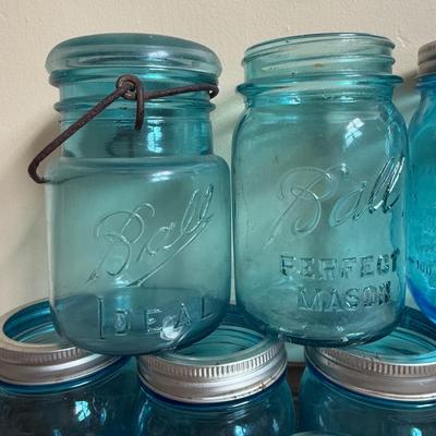 LOT 2B: Blue Ball Mason Jars