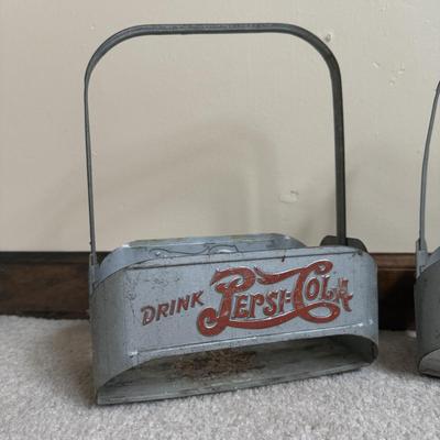 LOT 3B: Vintage Metal Pepsi Cola Bottle Holders