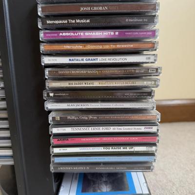 LOT 5B: Large Collection of CDs w/ Rotating CD Rack