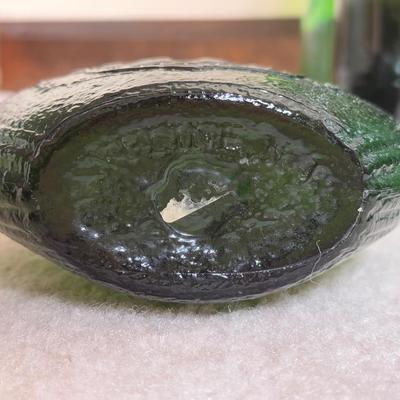 LOT 6B: Collection of Green Glass Bottles & More