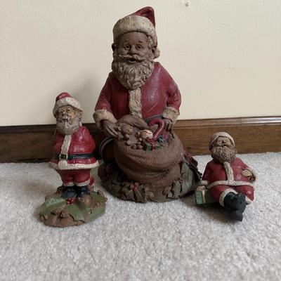 LOT 9B: Tom Clark Santa Sculptures - 1984 Santa III, Mr Claus & Lil' Santa