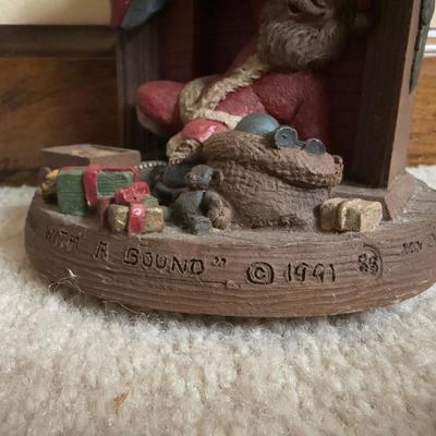 LOT 10B: Tom Clark Santa Sculptures - 1991 Down with a Sound & Cairn Christmas 2000