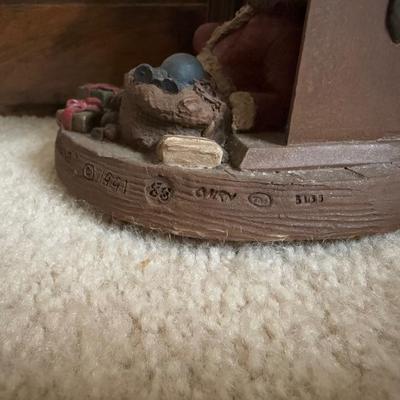 LOT 10B: Tom Clark Santa Sculptures - 1991 Down with a Sound & Cairn Christmas 2000