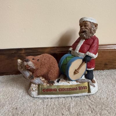 LOT 10B: Tom Clark Santa Sculptures - 1991 Down with a Sound & Cairn Christmas 2000