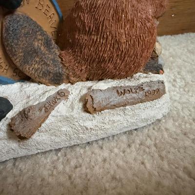 LOT 10B: Tom Clark Santa Sculptures - 1991 Down with a Sound & Cairn Christmas 2000