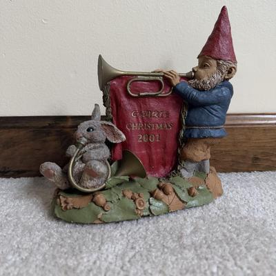 LOT 11B: Tom Clark Santa Sculpture & Cairn Christmas 2001 Gnome