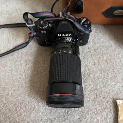 LOT 14B: Nikon FG 35mm Film Camera w/ Lens & Vivitar Auto Thyristor Flash 2800