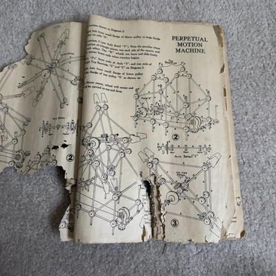 LOT 16B: Three Vintage Tinker Toy Tubes w/ Instructions & Many Pieces