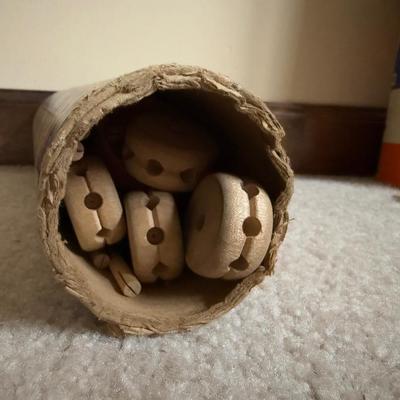 LOT 16B: Three Vintage Tinker Toy Tubes w/ Instructions & Many Pieces