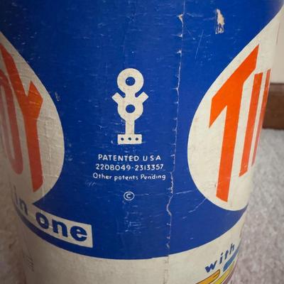 LOT 16B: Three Vintage Tinker Toy Tubes w/ Instructions & Many Pieces