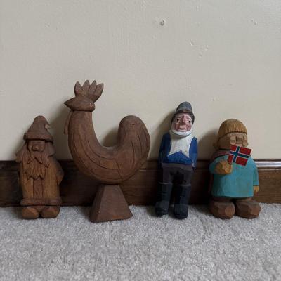 LOT 17B: Hand Carved Tom Pollock Wood Decor