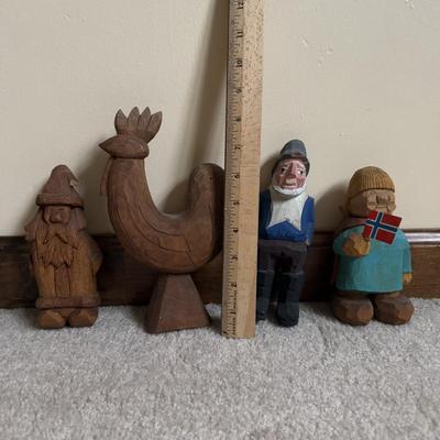 LOT 17B: Hand Carved Tom Pollock Wood Decor