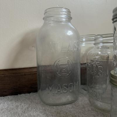 LOT 18B: Mason Jars - Ball, Atlas & More w/ Stylish Lids and Ring Tops