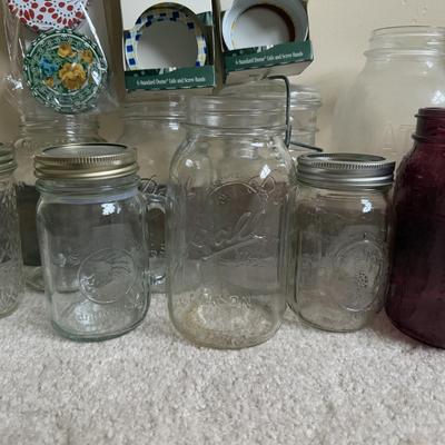 LOT 18B: Mason Jars - Ball, Atlas & More w/ Stylish Lids and Ring Tops