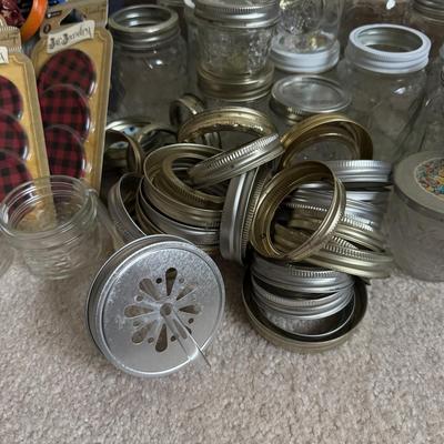 LOT 18B: Mason Jars - Ball, Atlas & More w/ Stylish Lids and Ring Tops
