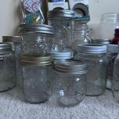 LOT 18B: Mason Jars - Ball, Atlas & More w/ Stylish Lids and Ring Tops