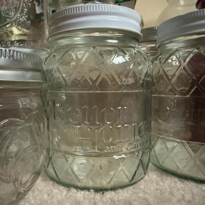 LOT 18B: Mason Jars - Ball, Atlas & More w/ Stylish Lids and Ring Tops