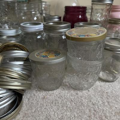 LOT 18B: Mason Jars - Ball, Atlas & More w/ Stylish Lids and Ring Tops