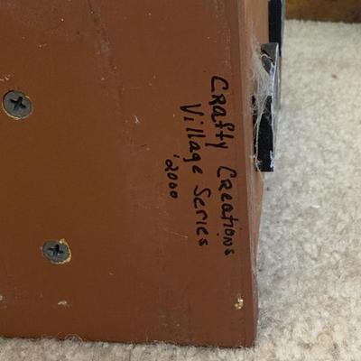 LOT 21B: Charlene Olson Embroidered Artwork, Florist Village House, Wreath in Box & More