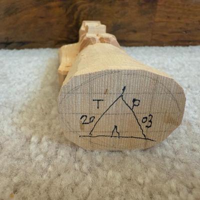 LOT 23B: Hand Carved Tom Pollock Wood Sculptures