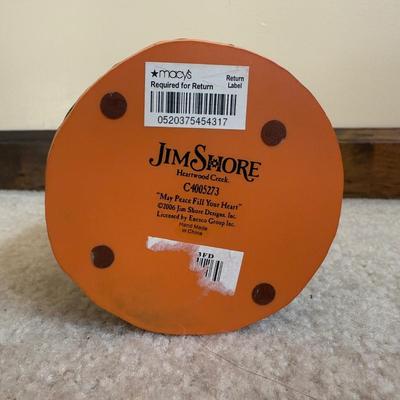 LOT 24B: Christmas Jim Shore Heartwood Creek - Gather ‘Round Roly Poly Santa & May Peace Fill Your Heart Angel