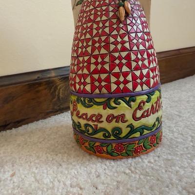 LOT 24B: Christmas Jim Shore Heartwood Creek - Gather ‘Round Roly Poly Santa & May Peace Fill Your Heart Angel