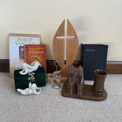 LOT 26B: Religious Home Decor & Books