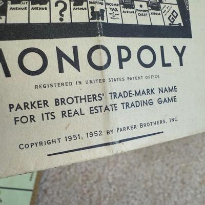 LOT 27B: Vintage 1950s Monopoly, 1970s Triple Yahtzee & c1950s-60s Kids Puzzles