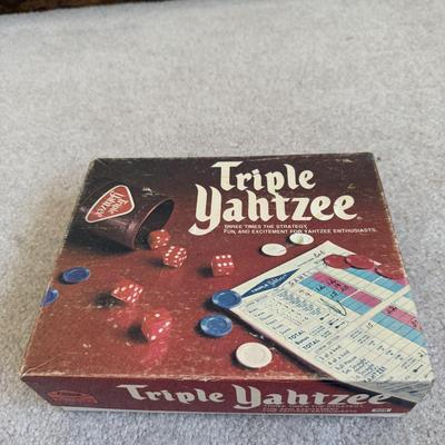 LOT 27B: Vintage 1950s Monopoly, 1970s Triple Yahtzee & c1950s-60s Kids Puzzles