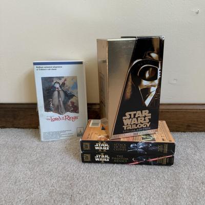 LOT 30B: VHS - Star Wars Special Edition Trilogy Box Set, Copies of Star Wars Episodes I & II & Animated Adaptation of JRR...