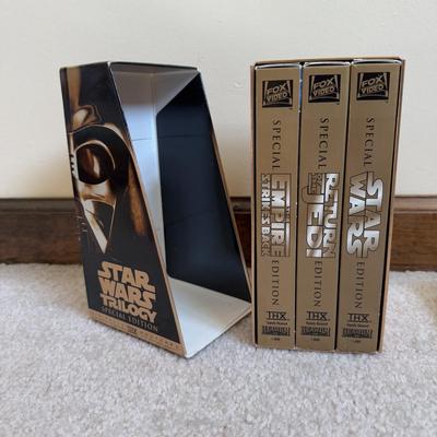 LOT 30B: VHS - Star Wars Special Edition Trilogy Box Set, Copies of Star Wars Episodes I & II & Animated Adaptation of JRR...