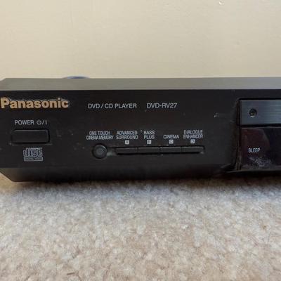 LOT 31B: Panasonic DVD/CD Player Model DVD-RV27 w/ Collection of DVDs - Avatar, Mamma Mia, Lord of the Rings & More