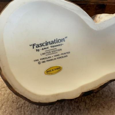 LOT 32B: Collection of Cat Figurines w/ Framed Needlepoint Portrait