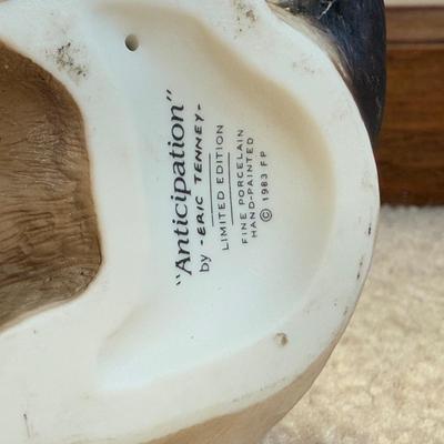 LOT 32B: Collection of Cat Figurines w/ Framed Needlepoint Portrait