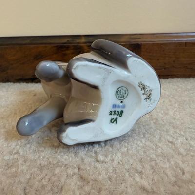 LOT 32B: Collection of Cat Figurines w/ Framed Needlepoint Portrait