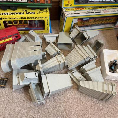 LOT 36B: Atlas HO Train Cars in Boxes, Throttlepack Model 501 Transformer w/ Box & More