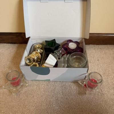 LOT 37B: Collection of Candlesticks & Candles - Williamsburg Stieff Pewter, Baldwin, Brass, Poole Pewter, Silver Plate & More