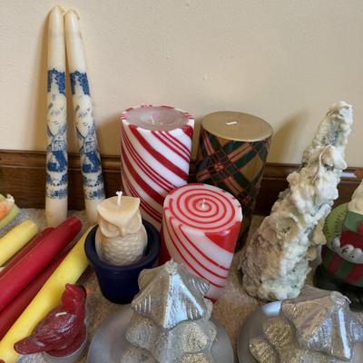 LOT 37B: Collection of Candlesticks & Candles - Williamsburg Stieff Pewter, Baldwin, Brass, Poole Pewter, Silver Plate & More