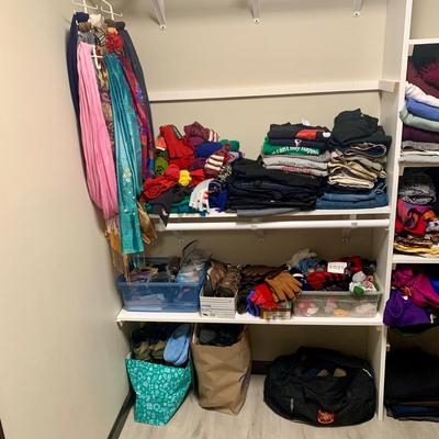 LOT 41 M: Closet Clear Out! Men & Women's Clothes, Dresses, Suits, Shoes, Scarves, Gloves, & More