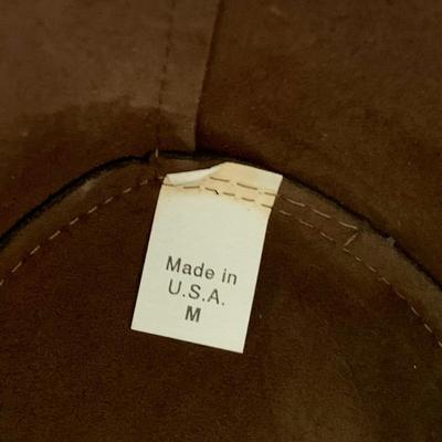 LOT 42 M: R.E.I. Green Cotton Canvas Size Small & Brown Suede Leather Size Medium Safari Style Hats